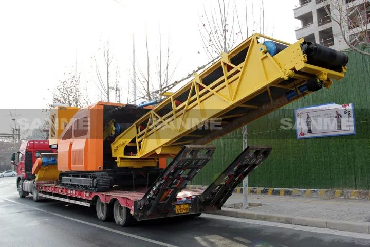 顛覆傳統(tǒng)裝車方式，山美履帶式取料機(jī)助您實(shí)現(xiàn)降本增效、節(jié)能減排！